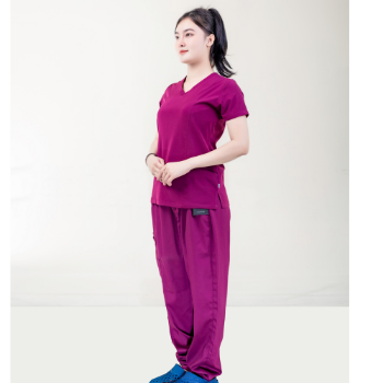 Scrubs Uniforms Medical Scrubs Good Quality Set Well-priced WRAP Polybag Made in Vietnam Manufacturer 4