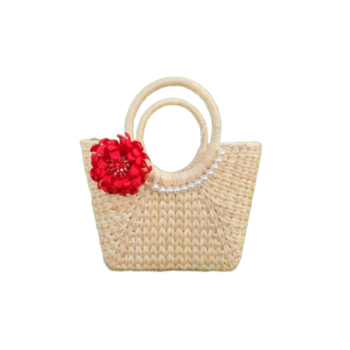 Rattan Sling Bag Fast Delivery Water Hyacinth Bag For Gift Classic Style Light Brown Color Vietnam Manufacturer 3