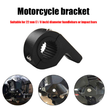 Motorcycle LED Headlight Clamps Brackets Tube Clamps Mount Kit Auto Accessory Adjustable Light Holder Clamp Fitment Universal Pipe Mounting Bracket for ATV Driving Car Vehicles 5