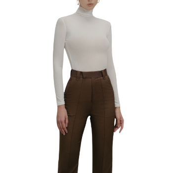 Flared Trousers Anas Trousers Minimalist Style Cloths For Women Women's Trousers Elegant High Fashion Office Ladies ODM Service 1