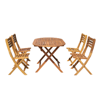 Factory Price Garden Outdoor Furniture Modern Wooden Dining Table Set Oval Patio Furniture Vietnam Manufacturer 1