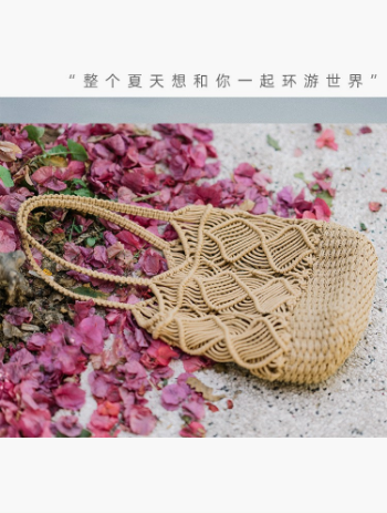 Good Choice in Vietnam Travel Beach Woven Handbag Woven Shoulder Bag Beach Bag Crochet Knit Purse for Women Girl  From Manufacturer Vietnam 3