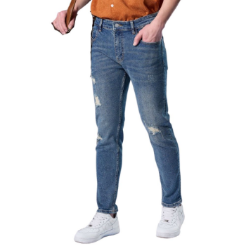 Jeans For Men High Quality Sustainable Oem Service 2% Spandex + 98% Cotton Low MOQ Zipper Fly Vietnam Manufacturer 2