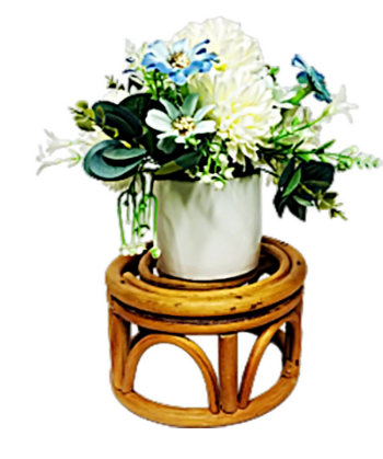 The most popular furniture product in Asia Rattan pot shelf is sleek, durable and environmentally friendly 1