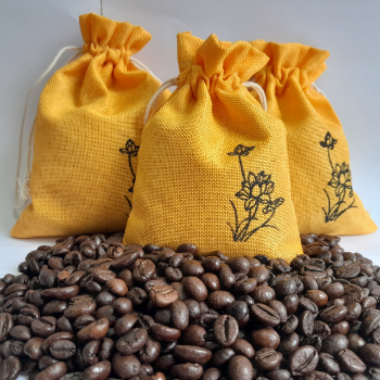 New Items Natural Aroma Beads Scented Sachet Bag Customized Natural Linen Fabric Sack With Coffee beans 2024 Vietnam 2