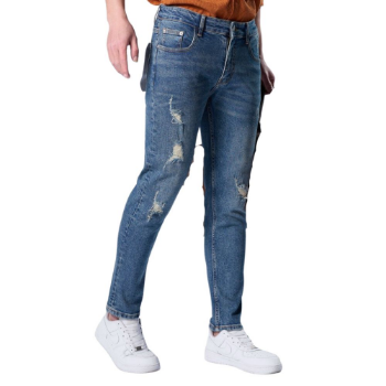 Jeans For Men High Quality Sustainable Oem Service 2% Spandex + 98% Cotton Low MOQ Zipper Fly Vietnam Manufacturer 3