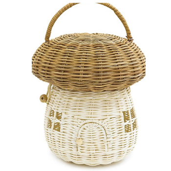 Customized Color Mushroom Rattan Storage Basket Home Decoration High Quality Rattan Plant Stand Wholesale Vietnam Manufacturer 3