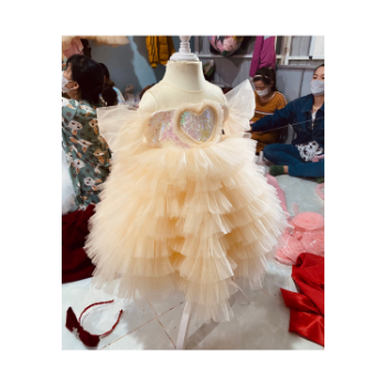 9 - Layer Luxury Princess Dresses High Quality Variety Beautiful Color using for Baby Girl Pack In Plastic Bag Made in Vietnam Manufacturer  2