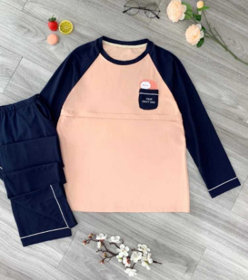 Long Sleeved Maternity & Postpartum Set Cotton B528 Anti-Shrink Minimalist Casual Wear Good Absorbency Custom Design 8