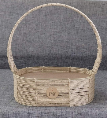 WHSB 03 - Square Storage Basket made from Water - hyacinth E  1