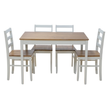 Kitchen Dining Set Reasonable Price MDF With Acacia Veneer + Rubber Wood + Acacia Wood + Plywood Modern Kitchen/ Dining 5-Layer 3