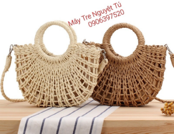 Travel Beach Woven Handbag Woven Shoulder Bag Beach Bag Crochet Knit Purse for Women Girl  From Manufacturer Vietnam 2