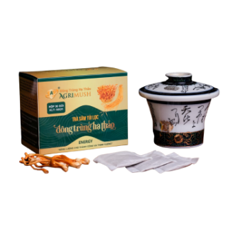 Cordyceps And Ginseng Tea Good Choose Natural Agrimush Brand Iso Ocop Put In Desiccant Packaging Box Made In Vietnam 2