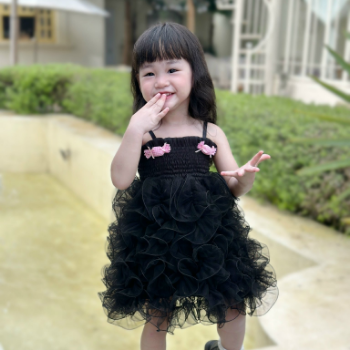 Daily Dresses Cotton Candy Princess Dress Satin Crepe Fabric Girl's Clothing Girls Dresses High Quality Factory Price OEM ODM Service Made In Vietnam 3