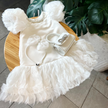 Daily Dresses Ruffled Hem Baby Doll Dress Satin Crepe Fabric Girl's Clothing Girls Dresses High Quality Factory Price OEM ODM Service Made In Vietnam 1