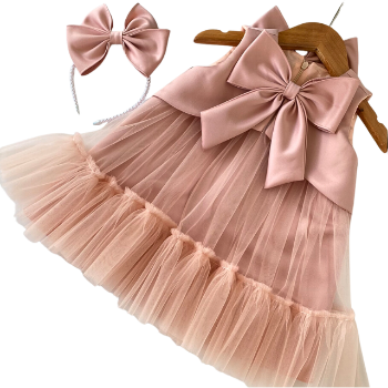 Daily Dresses Baby Doll Dress with Tulle Skirt Satin Crepe Fabric Girl's Clothing Girls Dresses High Quality Factory Price OEM ODM Service Made In Vietnam 5