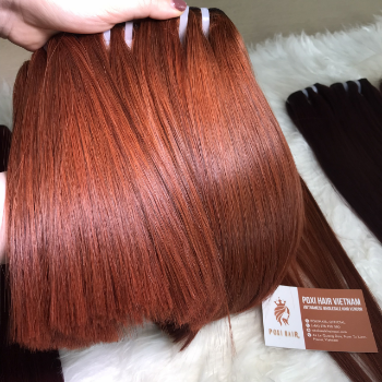 Machine Weft Bone Straight Orange Color Hair Extensions Bulk Sale Virgin Hair Beauty And Personal Care From Vietnam Manufacturer 7