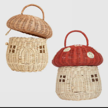 Mushroom Rattan Storage Basket Home Decoration High Quality Rattan Plant Stand Made In Vietnam Wholesale Vietnam Manufacturer 7