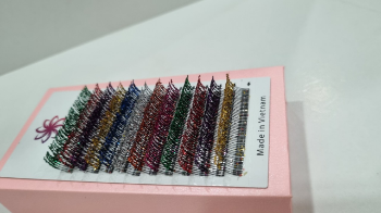 Eyelashes Full Strip Eyelashes Glitter Impressive No Irritation Using For Eye Makeup Different Colors Packaging Tray  5