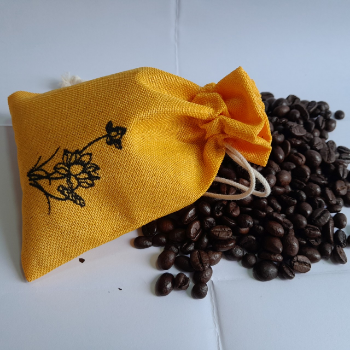 New Items Natural Aroma Beads Scented Sachet Bag Customized Natural Linen Fabric Sack With Coffee beans 2024 Vietnam 5