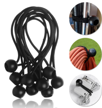 Ball Bungee Colorful High Quality OEM ODM Polyester DTY PP PE Rubber Household Striped Bungee Rope KYUNGJIN Vietnam Manufacturer 5