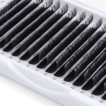 In Stock 0.15 0.05 0.07 Cashmere Soft Mega Volume Eyelash Extension velvet mink Lash Trays With Matte Dark Black Color natural 6