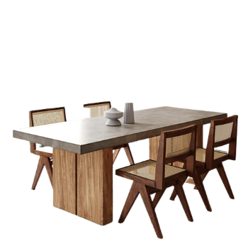 Top Selling Dining Table Black Red White Leg Modern Furniture From Viet Nam 3