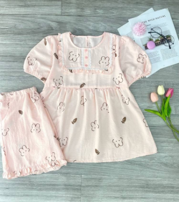 Designed Maternity Clothes Set Rabbit Shorts B630 High Quality Anti-Shrink Minimalist Casual Wear Good Absorbency Custom Design 9