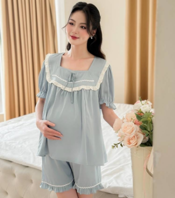 Designer Pregnancy Maternity Sets Blue Duck Shorts B609 Reasonable Price Breathable Minimalist High Elasticity Custom Design 4