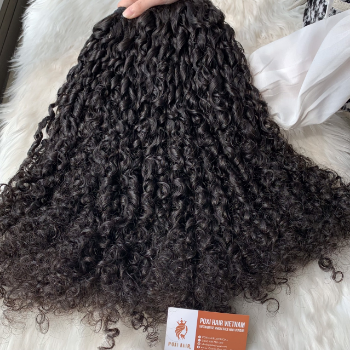 Good Price Machine Weft Burmese Curly Natural Color Hair Extensions Bulk Sale Virgin Hair Beauty And Personal Care 6