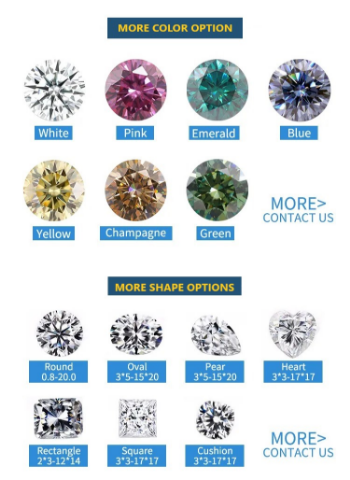 G100% Pass Diamond Test CC Certified Diamond Loose VGEMS Moissanite Loose Stones VVS D Color Wholesale From Vietnam Manufacturer 6