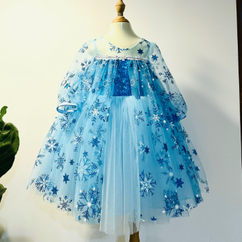 Disney Dress Elsa Long Sleeve Dress Girl's Clothing Girls Dresses Princess High Quality Factory Price OEM ODM Service Made In Vietnam 2