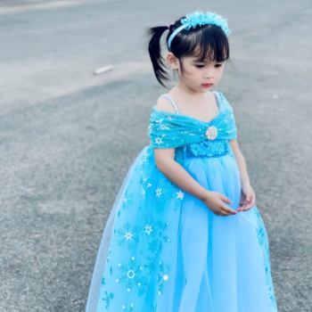 Disney Dress Elsa Long Dress Ely Girl's Clothing Girls Dresses Princess High Quality Factory Price OEM ODM Service Made In Vietnam 6