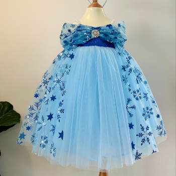 Disney Dress Elsa Long Dress Ely Girl's Clothing Girls Dresses Princess High Quality Factory Price OEM ODM Service Made In Vietnam 2