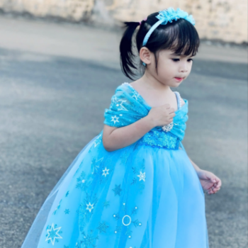 Disney Dress Elsa Long Dress Ely Girl's Clothing Girls Dresses Princess High Quality Factory Price OEM ODM Service Made In Vietnam 5