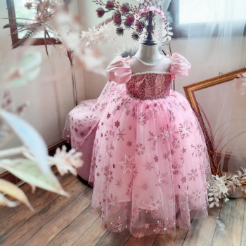 Disney Dress Elsa Long Dress with Cape Girl's Clothing Girls Dresses Princess High Quality Factory Price OEM ODM Service Made In Vietnam 2