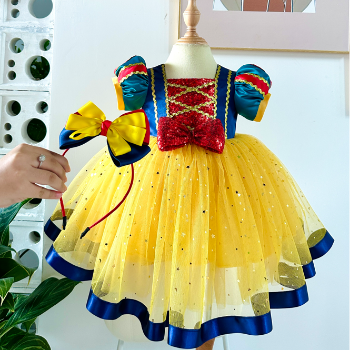 Disney Dress Snow White Dress with Formed Straps Girl's Clothing Girls Dresses Princess High Quality Factory Price OEM ODM Service Made In Vietnam  3