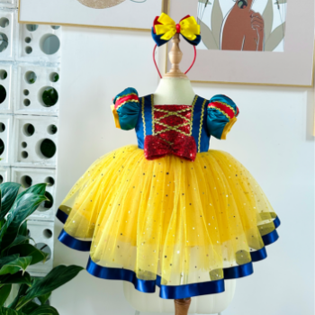 Disney Dress Snow White Dress with Formed Straps Girl's Clothing Girls Dresses Princess High Quality Factory Price OEM ODM Service Made In Vietnam  1