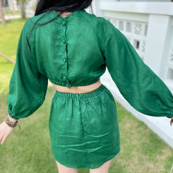 Dress Woman Wholesale Good Price Casual Women's Linen Back Button Cut Out Dress Sexy Dress For Women High Quality From Vietnam 3