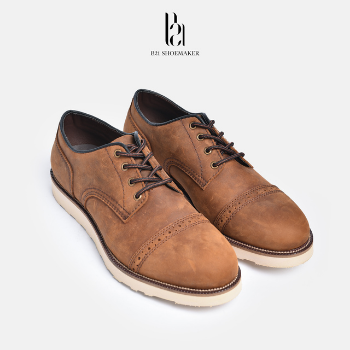 Oxford Lace Up Derby Dress Shoes High Quality Fashion Office B21 Shoe Maker Men Custom Brogue From Vietnam Manufacturer 1