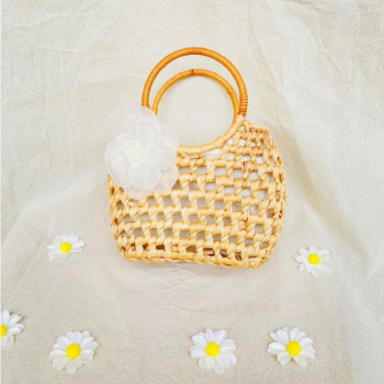 Water Hyacinth Bag Customized Service Rattan Beach Bag For Holiday Decoration Classic Style Light Brown Color Made In Vietnam 7