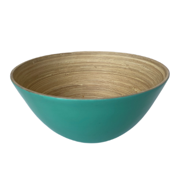 Highly Durable Household Wooden Dough Woven Wood Bamboo Bowls Co- Friendly Bamboo Wooden Salad Bowl With Spoon For Salad 1