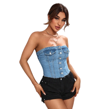 Good Quality jean sets for women Customized Service jean skirts sets for women From Vietnam Supplier 3