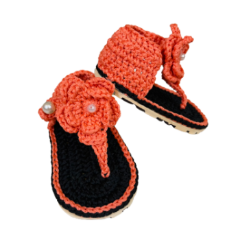 Crochet Wool Baby Strap Flip Flops Good Quality Hot Selling For Kids Fancy Pattern Packing In Poly Bag From Vietnam Manufacturer 2