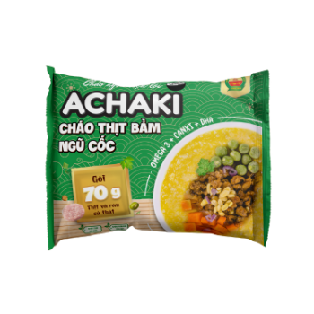 Achaki Grounded meat with beans and vegetable instant porridge delicious Wholesale natural color using for baby made in Vietnam 1