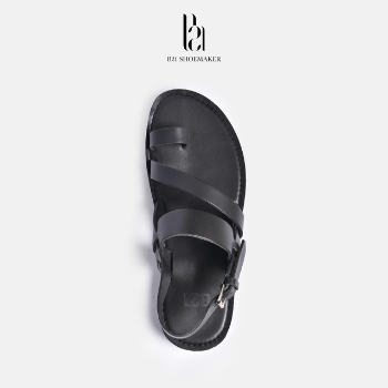 Black Sandals For Men B21 Shoe Maker Wholesale Custom Logo Design Men Beach Shoes Webbing Slipper From Vietnam Manufacturer 7