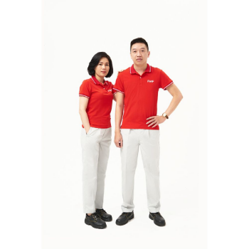 Short Sleeve Premium Pure Red Color Classic Style Polo Shirts drop shoulder Good Quality Solid Color Polo Shirts From Sao Mai Vi 2