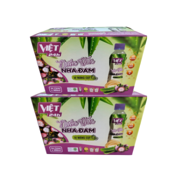 Wholesaler Aloe Vera Bird Nest Juice With Mangosteen Flavor Flavored Beverage Vicas Packed In Box Vietnam Manufacturer