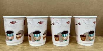 Paper Cups Double Wall 8oz/ 270ml Disposable Paper Cup Hot Selling Recyclable Customized Packing Size & Logo Carton Box 