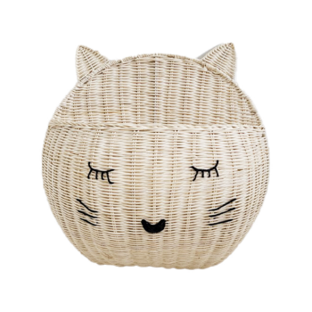 Cat Face Wall Hanging Basket Handmade Hand Woven Decor OEM ODM Service Wholesaler Price Decoration Garden Wall 1